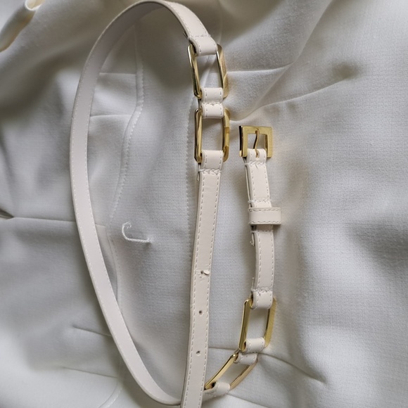 Alex Marie White Belted Dress Size 8 - Picture 5 of 12